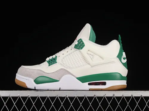 All categories Air Jordan Jordan series basketball shoes Air Jordan 4 Nk SB x Air Jordan 4 "Pine Green" AJ4 Joe 4 joint white green DR5415-103